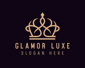 Golden Pageant Crown  logo design