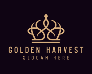 Golden Pageant Crown  logo design