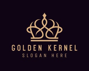 Golden Pageant Crown  logo design