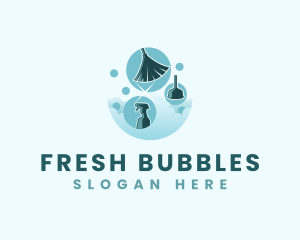 Bubble Sanitation Cleaner logo design