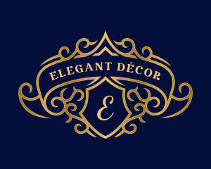 Luxury Royal Shield Crest logo design