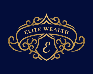 Luxury Royal Shield Crest logo design