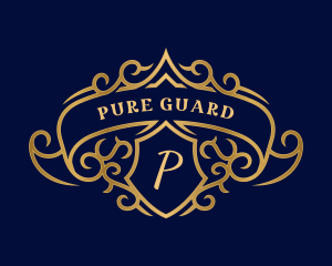 Luxury Royal Shield Crest logo design