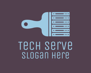 Blue Paint Server  logo design