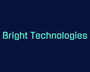 Bright Neon Blue Text logo