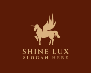 Luxe Unicorn Wings logo design