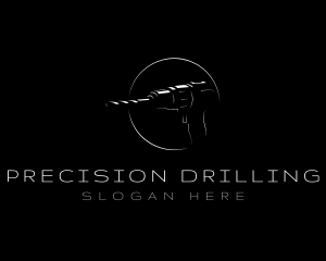 Carpentry Drill Power Tool logo design