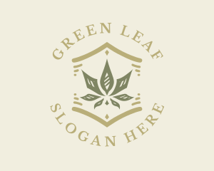 Natural Hemp Marijuana logo design