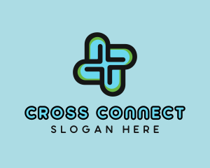 Modern Medical Cross logo design