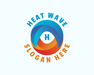 Heating & Cooling HVAC logo design