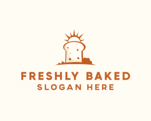 Sunny Bread Slice logo design