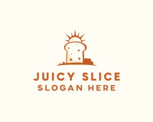 Sunny Bread Slice logo design