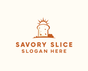 Sunny Bread Slice logo design