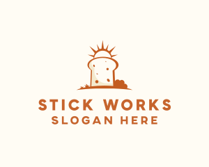 Sunny Bread Slice logo design