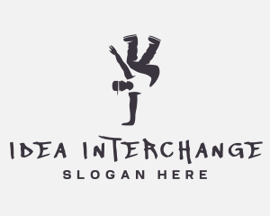 Gray Man Breakdance logo design