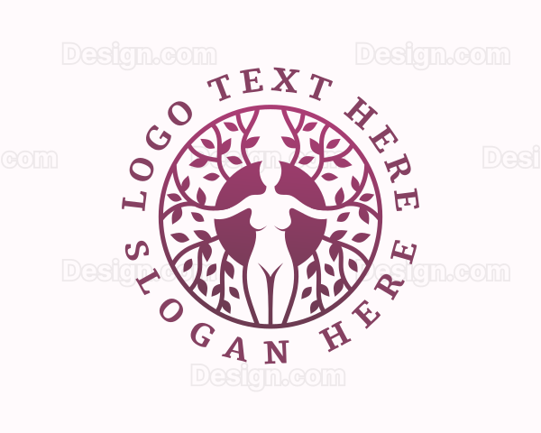 Meditation Tree Woman Logo