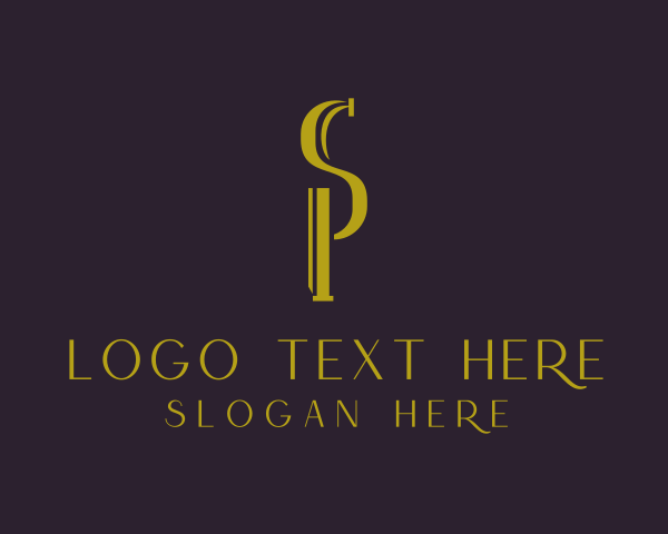 Letter Sp logo example 2