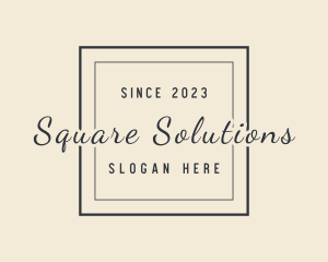 Cursive Square Company logo design