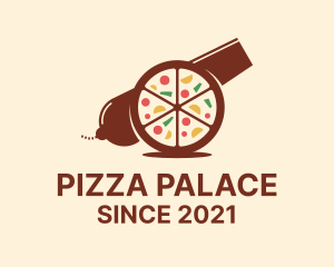 Pizza Cannon Restaurant logo design