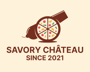 Pizza Cannon Restaurant logo design