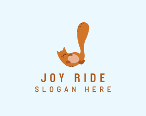 Playful Cat Letter J logo design