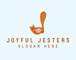 Playful Cat Letter J logo design