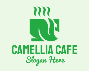 Green Herbal Tea Cup logo design