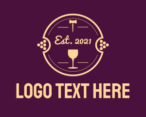 Wine Distillery Badge logo