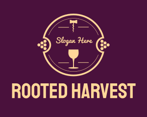 Wine Distillery Badge Logo