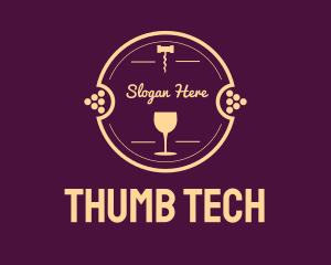 Wine Distillery Badge Logo