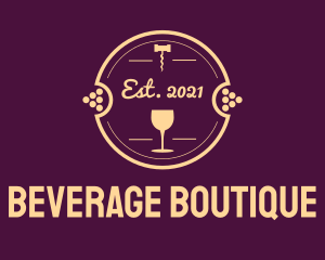 Wine Distillery Badge logo