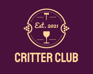 Wine Distillery Badge logo design