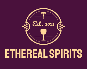 Wine Distillery Badge logo