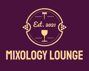 Wine Distillery Badge logo design