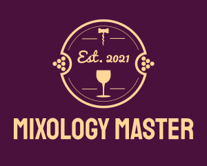 Wine Distillery Badge logo design