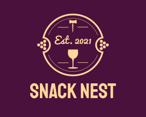 Wine Distillery Badge logo design