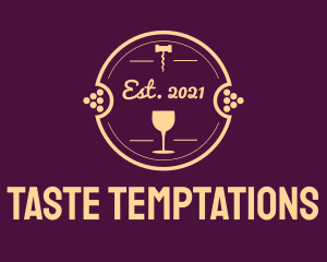 Wine Distillery Badge logo design