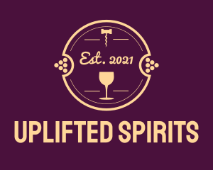 Wine Distillery Badge logo design