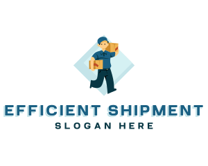 Package Delivery Man logo design