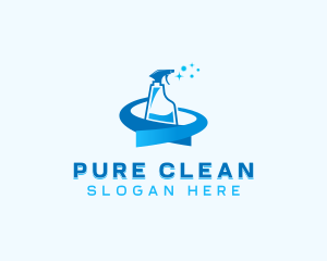 Disinfection Spray Cleaner logo design