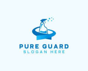 Disinfection Spray Cleaner logo design