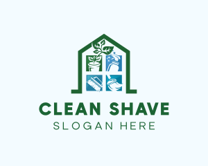 Home Cleaning Housekeeping Tools logo design