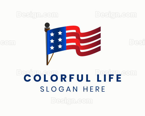 American Flag Pole Logo