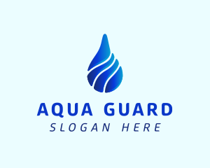 Aqua Water Drop logo design