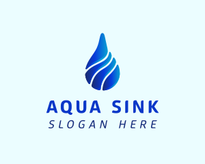 Aqua Water Drop logo design