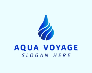 Aqua Water Drop logo design