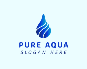 Aqua Water Drop logo design