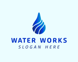 Aqua Water Drop logo design