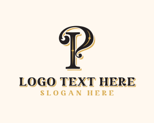 Luxury Decorative Jewelry Letter P logo