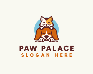 Cute Pet Cat Dog logo